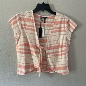 NWT. Cream and orange cop top